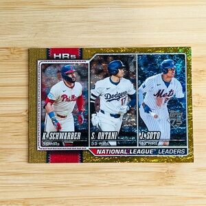 SHOHEI OHTANI, JUAN SOTO, KYLE SCHWARBER 2026 Topps Gold Speckle Foil /50